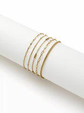 5 PCS 18K GOLD PLATED STAINLESS STEEL CHAIN BRACELET SET