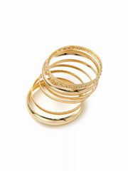 8 PCS TEXTURED BANGLE BRACELET SET