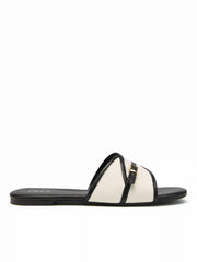 BUCKLE DECOR WOVEN SANDALS