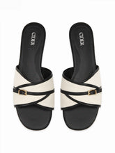 BUCKLE DECOR WOVEN SANDALS