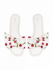 BUCKLE SQUARE TOE SLIPPERS