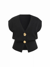 Knit V-Neck Dolman Sleeve Vest Curve & Plus