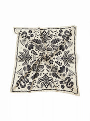 FLORAL & SNAKE SQUARE HEADSCARF