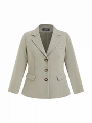 Notched Collar Blazer Curve & Plus