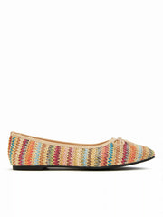 KNITTED BOWKNOT DECOR MARY JANE FLATS