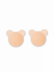 BEAR SHAPE REUSABLE ADHESIVE SILICON NIPPLE COVERS