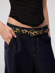 LEOPARD PRINT BUCKLE BELT