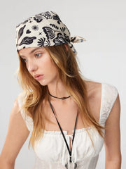 FLORAL & SNAKE SQUARE HEADSCARF