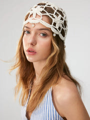 FLORAL KNITTED HAT