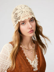 FLORAL KNITTED HAT