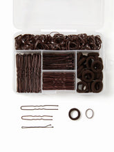 ELASTIC HAIR BAND & WAVY U-SHAPED HAIR CLIP SET