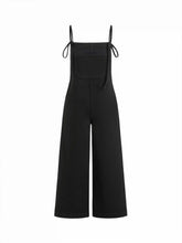 DENIM KNOTTED POCKET WIDE LEG TROUSERS