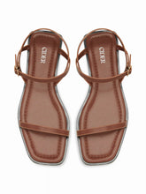 ADJUSTABLE STRAP SQUARE TOE SANDALS