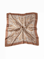 LEAF & FLORAL SQUARE HEADSCARF
