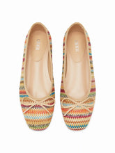 KNITTED BOWKNOT DECOR MARY JANE FLATS