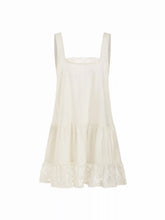 Oversized Square Neckline Lace Trim Mini Nightdress