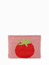 TOMATO PATTERN PLAID MAKEUP BAG