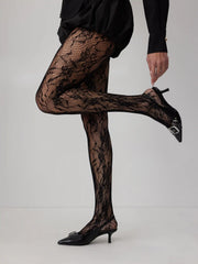FLORAL HOLLOW OUT TIGHTS