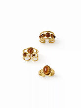 3 PCS GEMSTONE OPEN RING SET