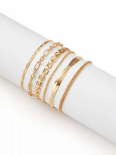 6 PCS TWISTED CHAIN BRACELET SET