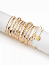 12 PCS TWISTED & TEXTURED BRACELET SET