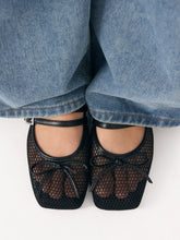 BOWKNOT DOUBLE STRAP MARY JANE FLATS