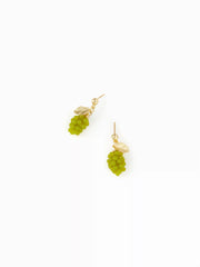 GRAPE & LEAF DROP EARRINGS