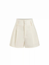 Linen-blend High Waist Shorts