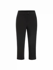Mid Rise Solid Legging Capri Pants