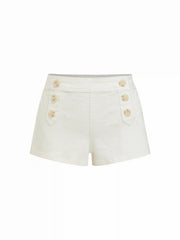 Washed Denim High Rise Shorts