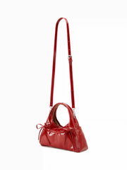 FAUX LEATHER BOWKNOT HANDBAG & CROSSBODY BAG