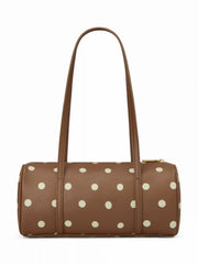 POLKA DOT CYLINDRICAL SHOULDER BAG