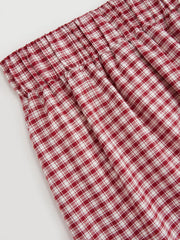 Cotton-blend Mid Rise Gingham Lace Flared Maxi Skirt Curve & Plus