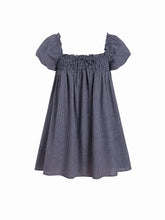 Cotton-blend Gingham Shirred High Rise Mini Dress