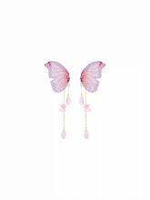 BUTTERFLY & ZIRCON DROP EARRINGS