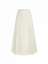 Chiffon Mid Rise Draped A-line Maxi Skirt