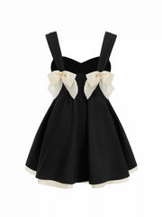 Sweetheart Neck Bowknot A-line Mini Dress Curve & Plus