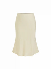 Linen-blend Mid Rise Mermaid Midi Skirt