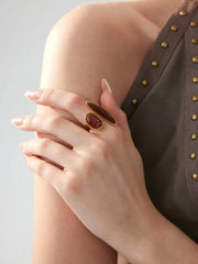 GEMSTONE OPEN RING