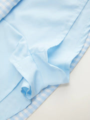 U-neckline Gingham Bowknot Crop Tank Top & Low Rise Mini Skirt Set
