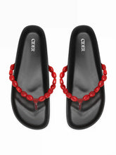 BEADED FLIP-FLOP SLIPPERS