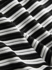 Collarless Stripe Bracelet Shorts Cover Up