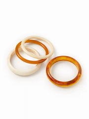 4PCS MARBLE PATTERN RESIN BRACELET SET