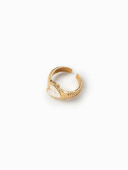 HEART & CLOCK PENDANT OPEN RING