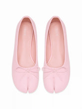 BOWKNOT DECOR SPLIT TOE MARY JANE FLATS