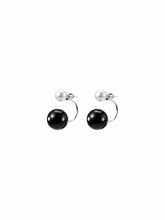POLKA DOT & FAUX PEARL STUD EARRINGS