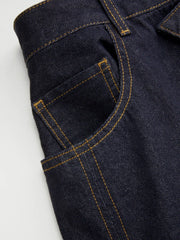 Denim Washed Mid Rise Barrel-leg Jeans Curve & Plus