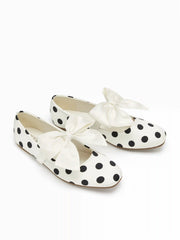 BOWKNOT & POLKA DOT MARY JANE FLATS