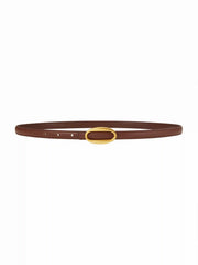 OVAL BUCKLE SLIM BELT