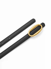 OVAL BUCKLE SLIM BELT